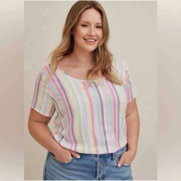 Torrid - Plus Size - Abbey Rayon Slub Top - Size 2X - Picture 1 of 8